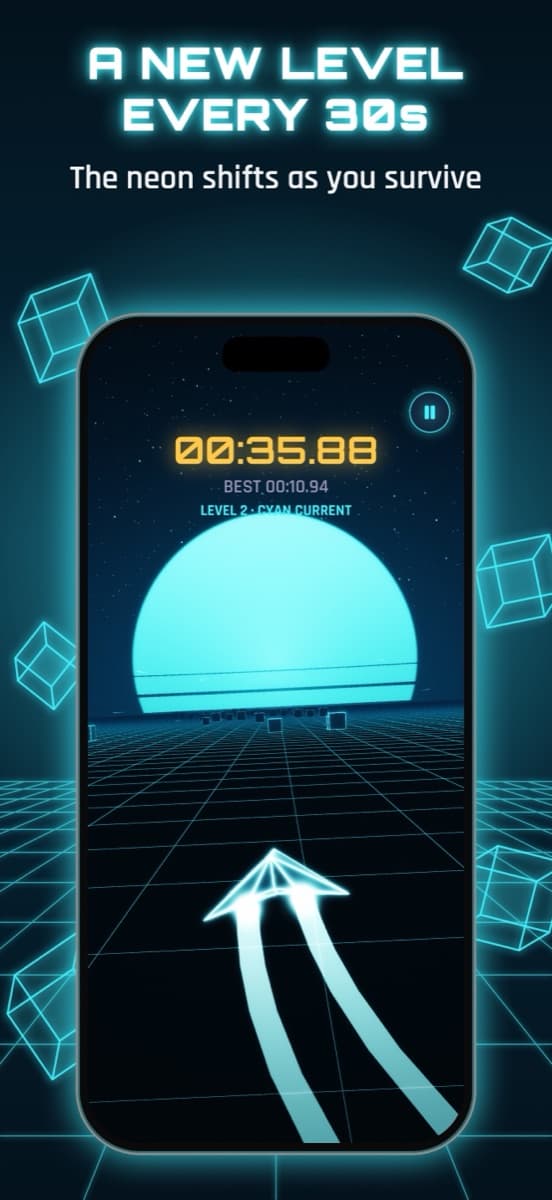 Neon Drift Zero level 2, Cyan Current
